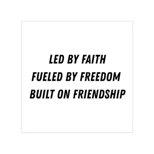 Faith-Fueled Friendship Transparent Outdoor Sticker